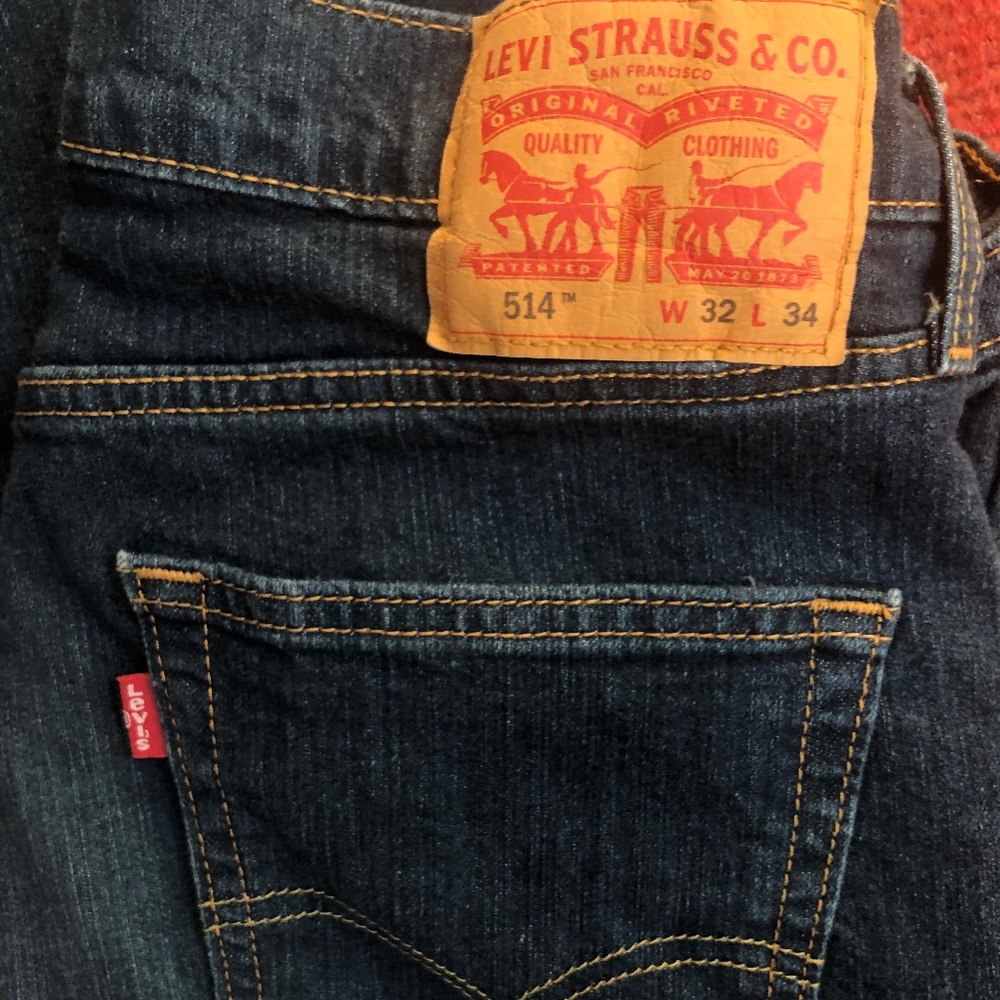 Levi's Men 514 Straight Fit Dark wash 32x34